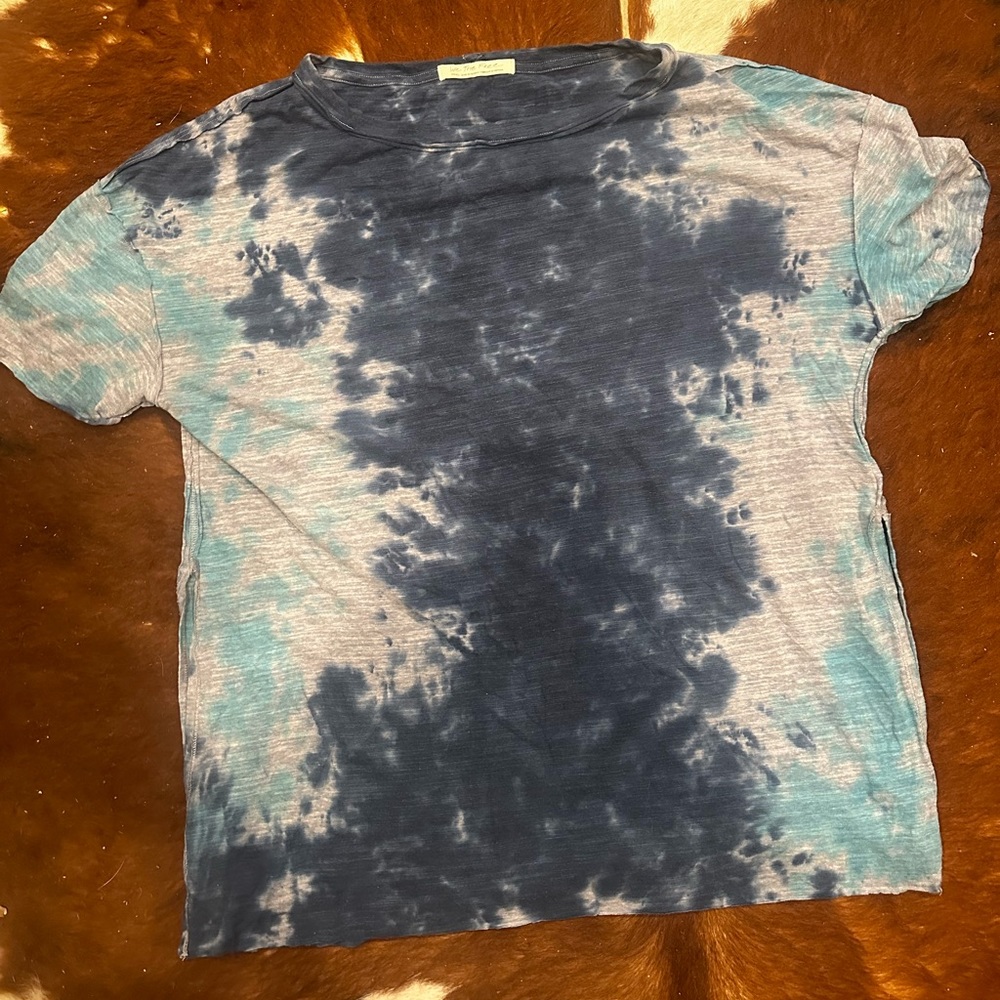 blue tie dye free people shirt